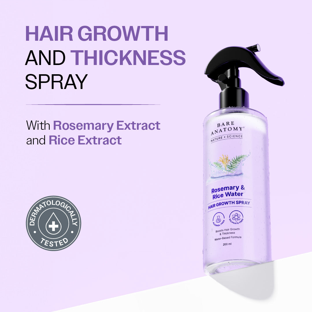 Bare Anatomy Rosemary & Rice Water Hair Growth Spray - 200ml